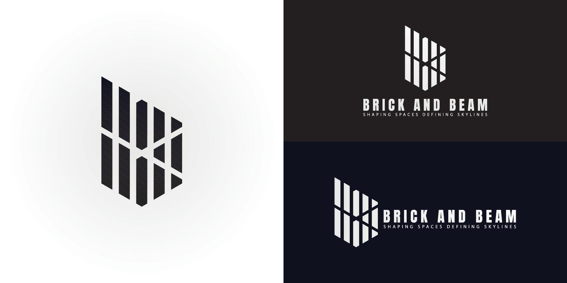 The dynamic logo design features BB's initials creatively integrated into a geometric structure resembling a modern building or a stylized blueprint. vector