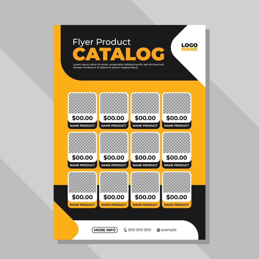 Product catalog flyer design vector