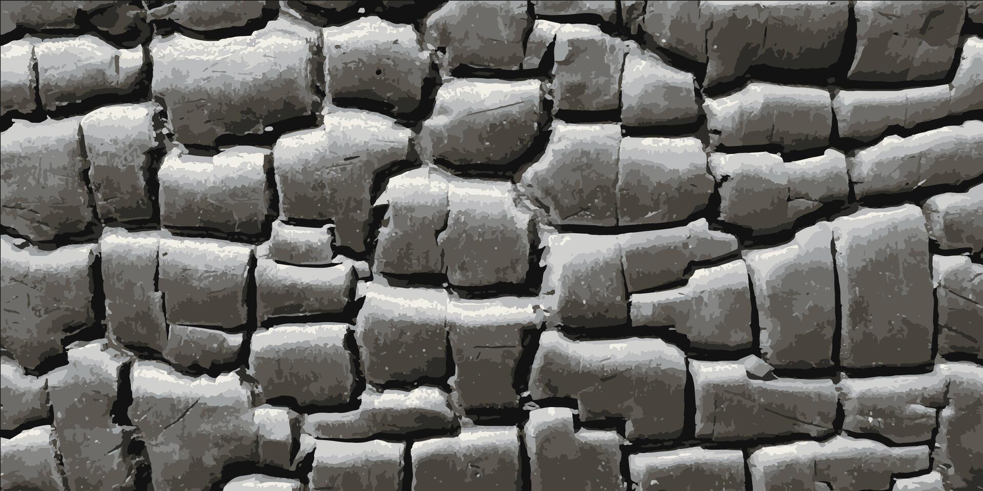 Charred wood. Charcoal texture. Vintage background. illustration vector
