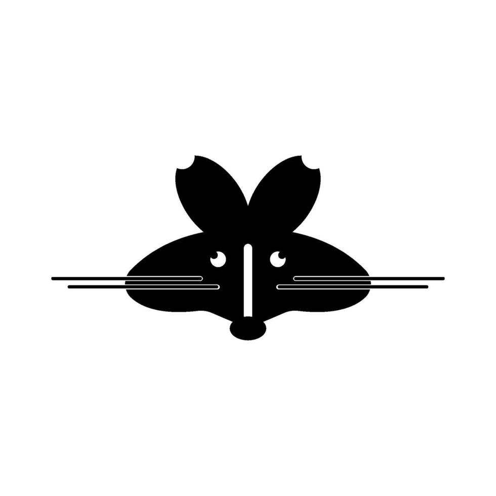 leaf-eared rat illustration vector