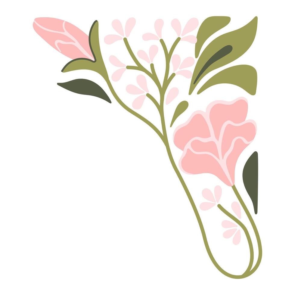 Vintage floral element. Decorative element. . vector