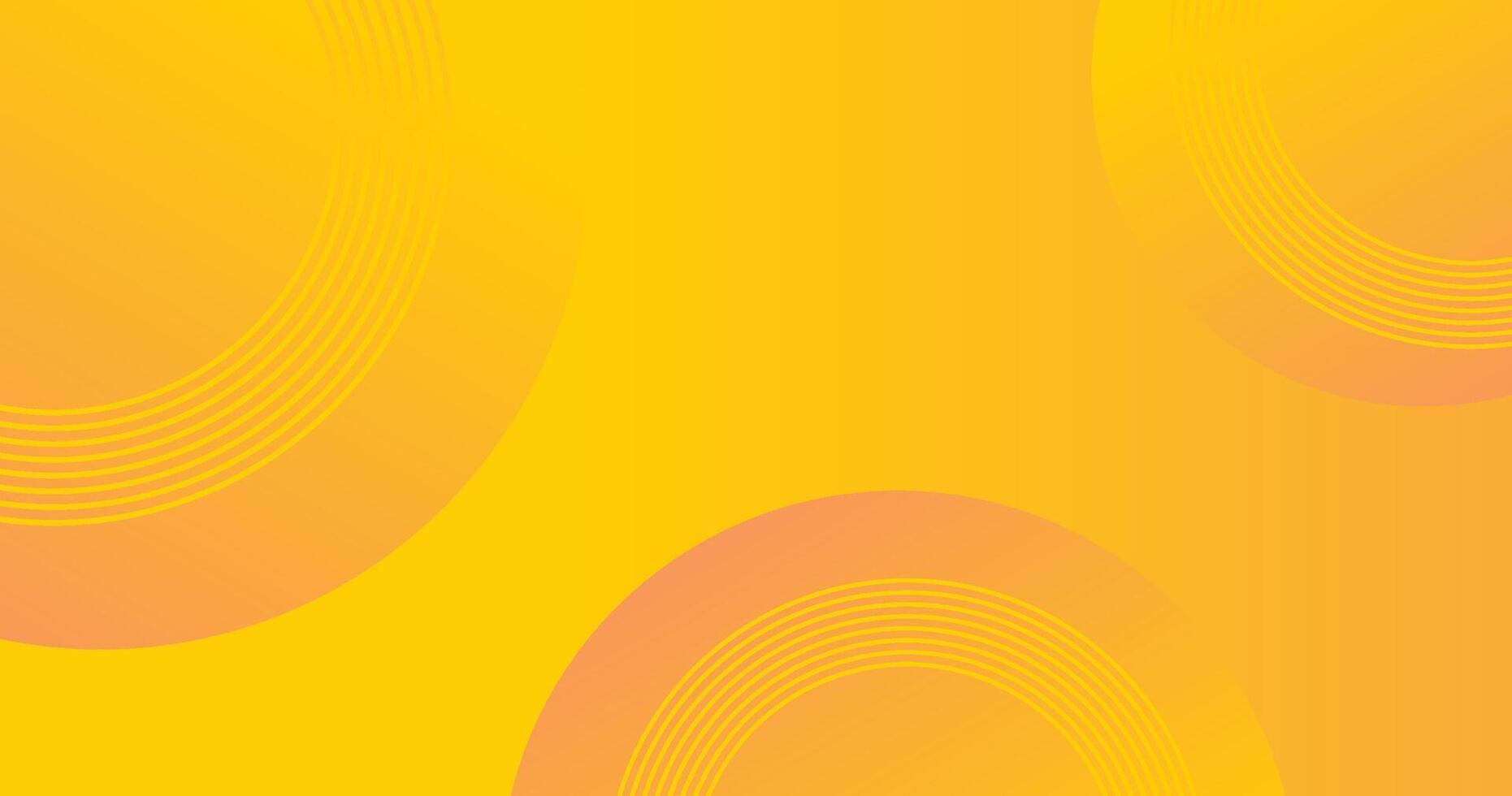 yellow background and circlegradation oranye vector