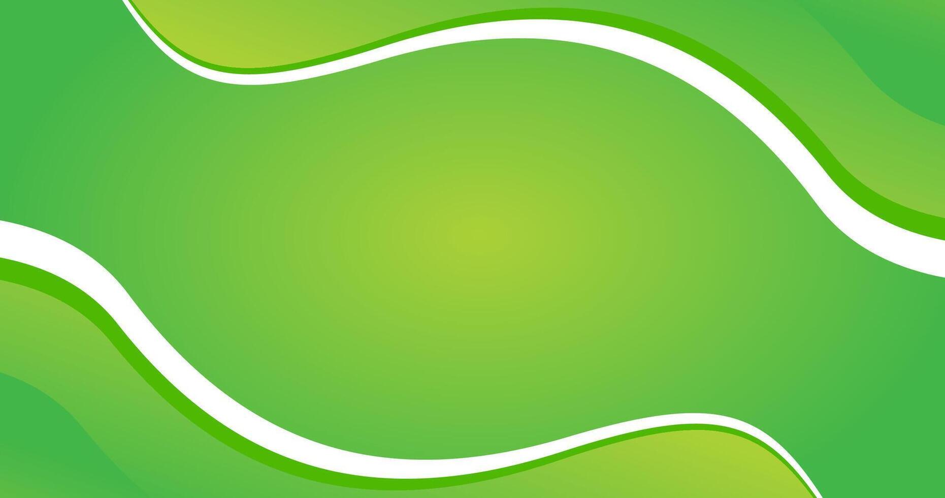 a green gradient and wave white abstract background vector