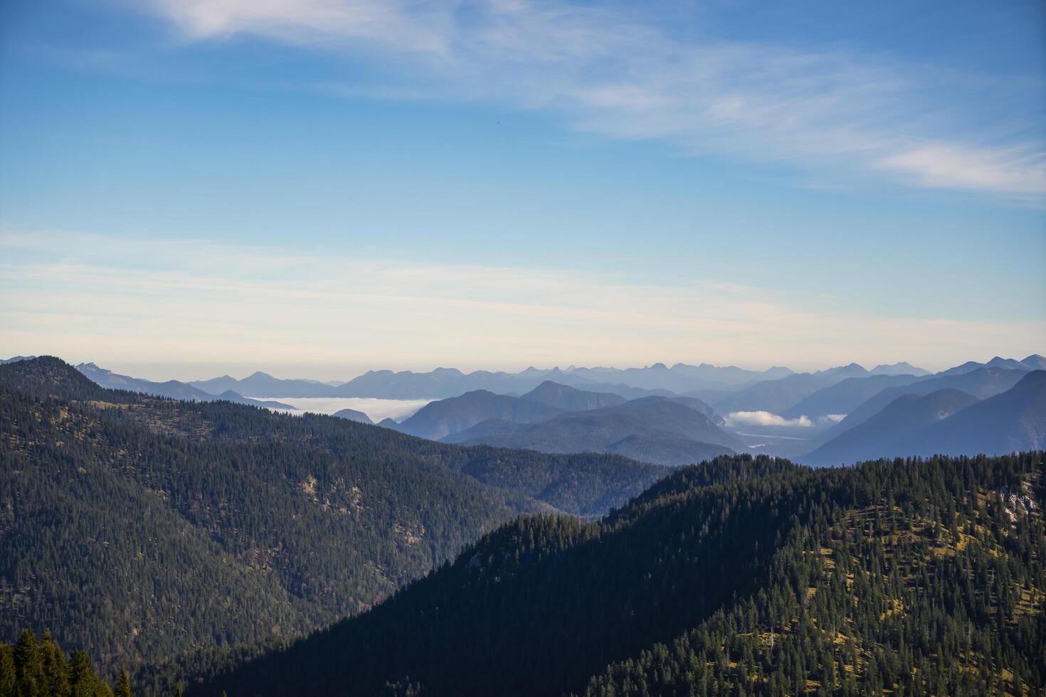 Clouds over the German Alps around Garmisch-Partenkirchen, Bavaria photo