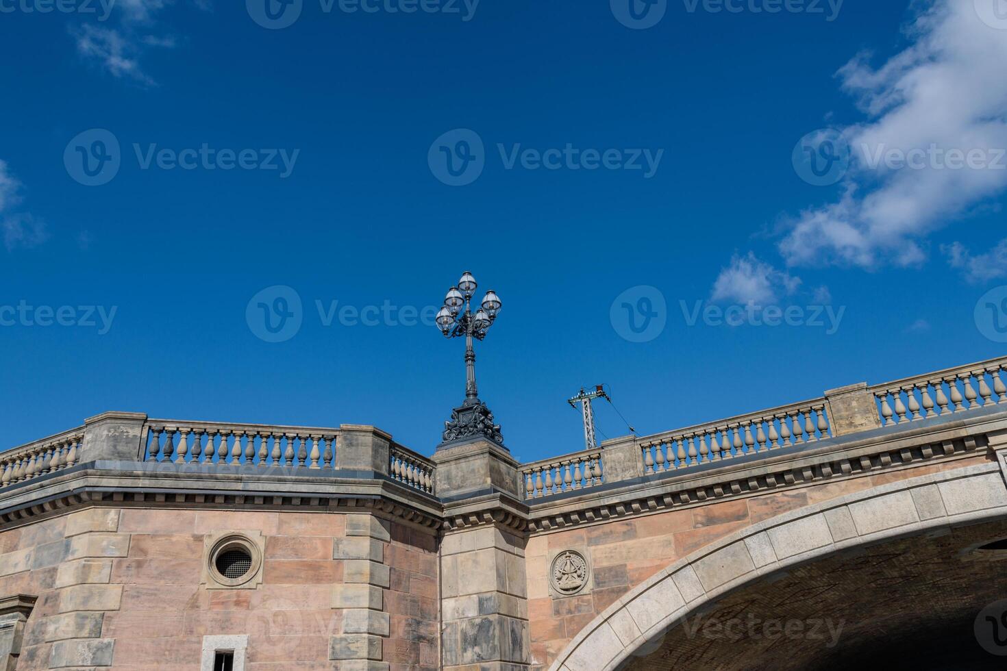 A bridge over the alster in hamburg city photo