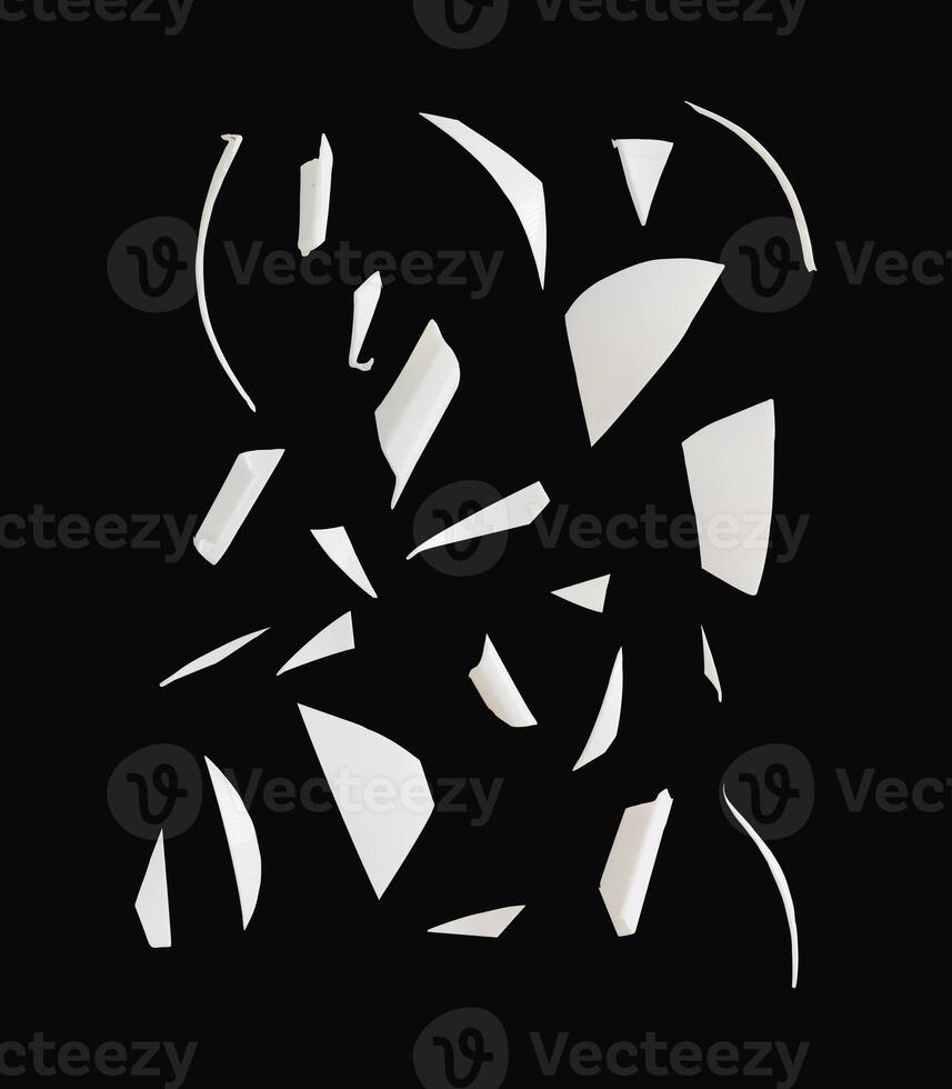 abstract microplastic fragments for environment concept photo