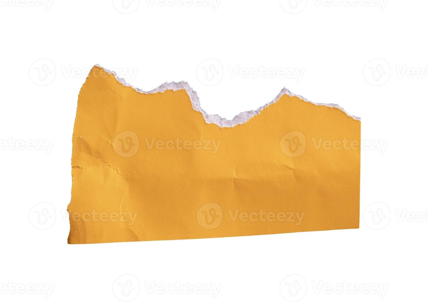 torn yellow paper isolated element photo