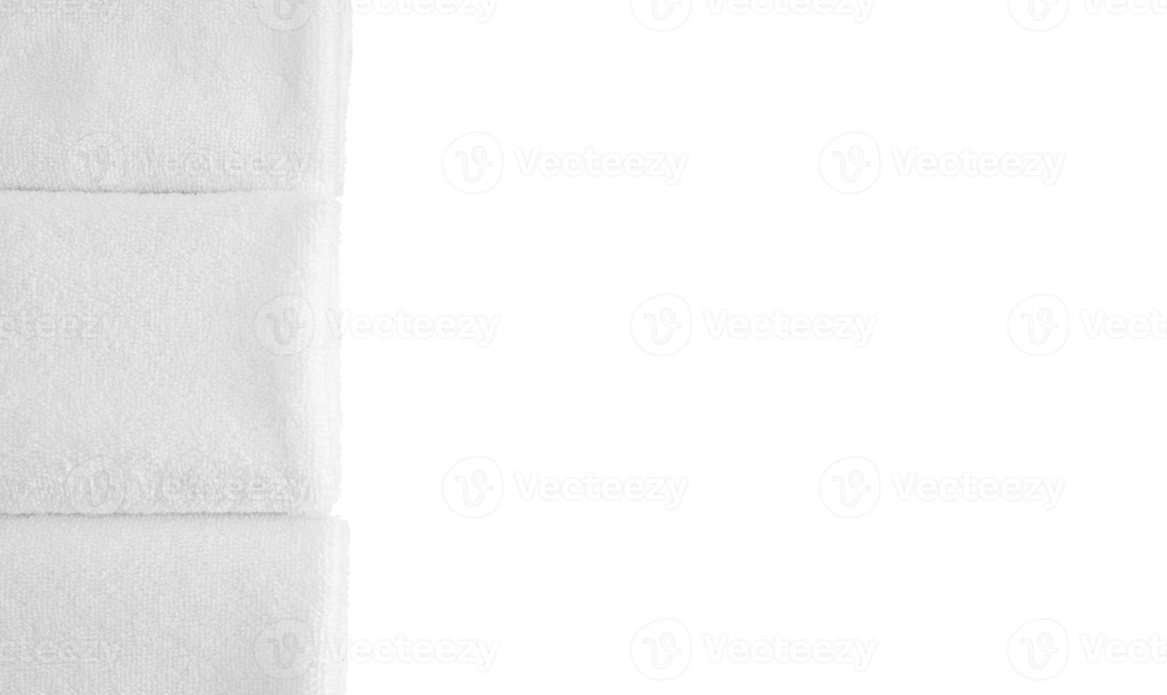 simple white towel copy space background photo