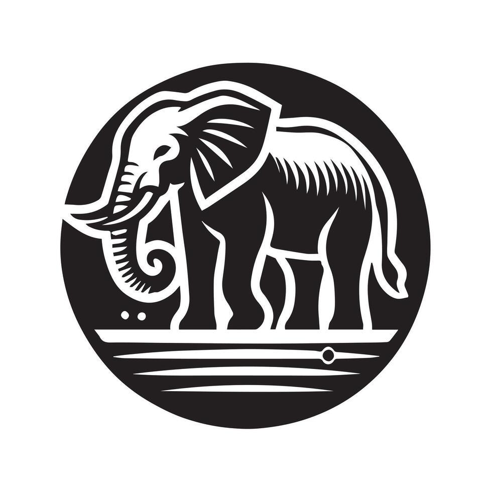 Elephant Silhouette with Mandala Design vector