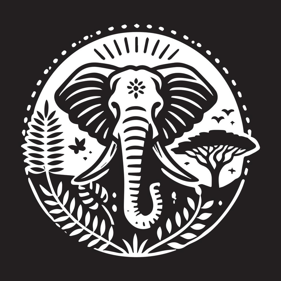 Elephant with Wings, a Symbolic Design vector