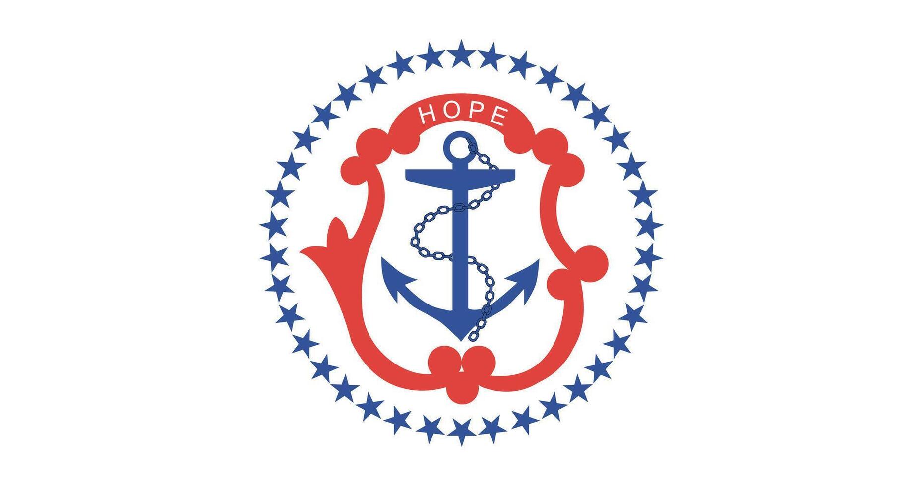 Rhode Island 1877-1882 Flag Illustration Premium Quality vector