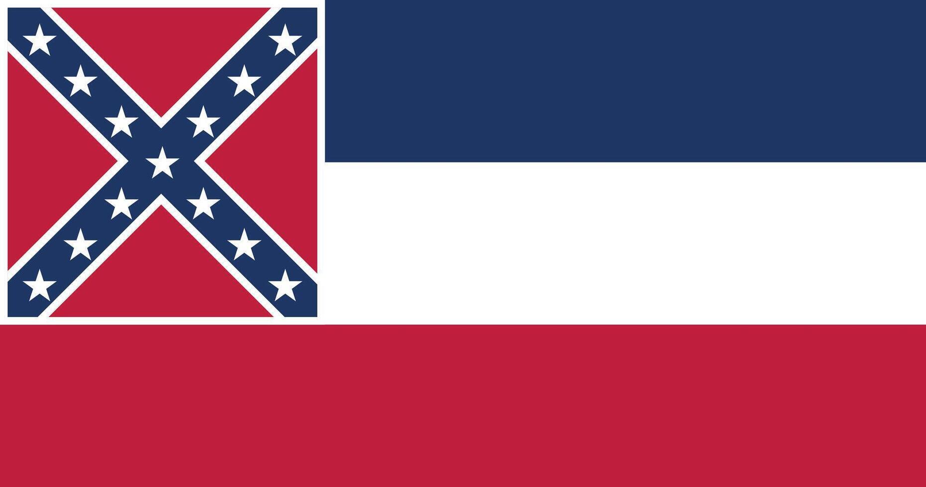 Mississippi 2001-2020 Flag Illustration Premium Quality vector
