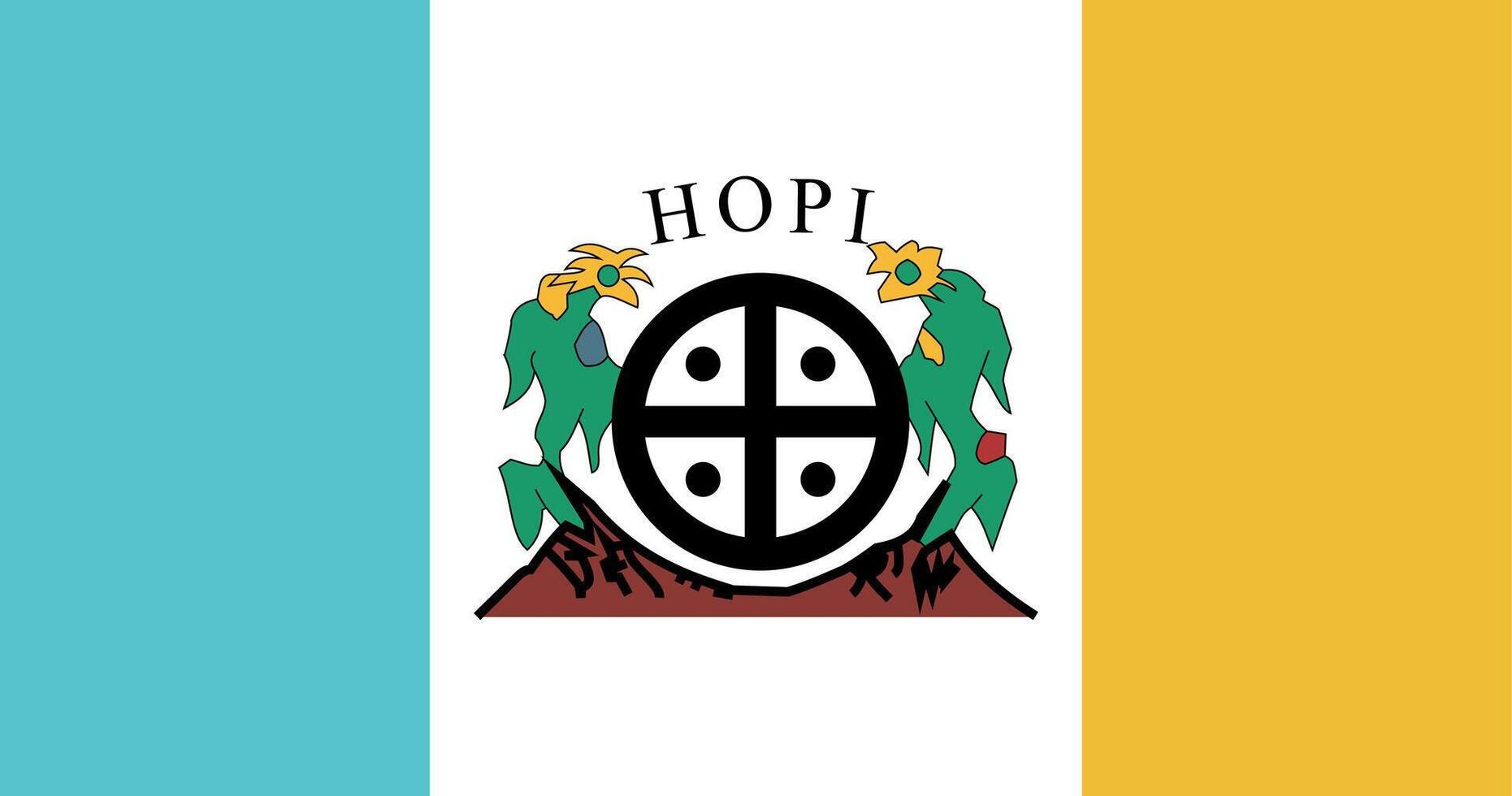 Hopi Reservation Flag Illustration Premium Quality vector