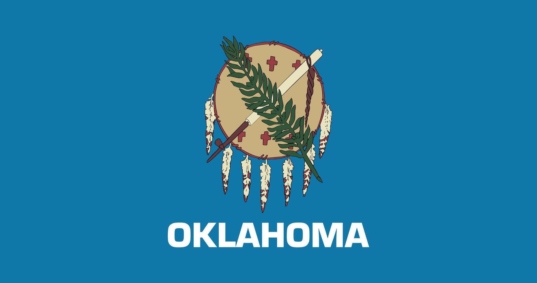 Oklahoma 1988 2006 Flag Illustration Premium Quality vector