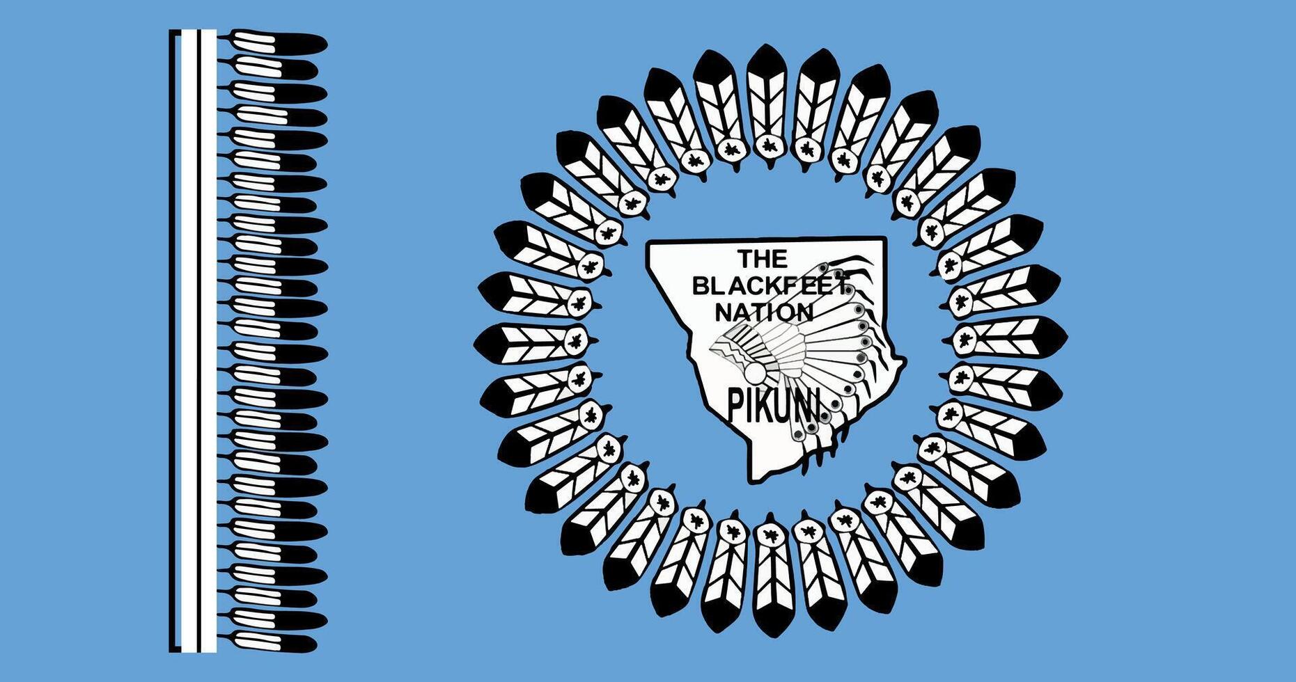 Blackfeet Nation Flag Illustration Premium Quality vector