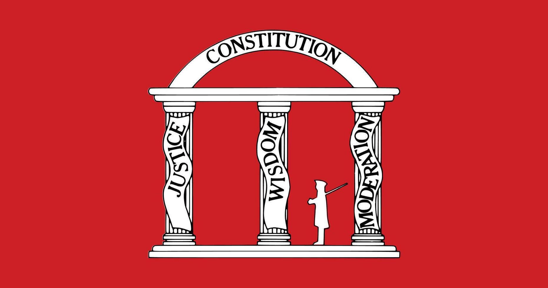 Georgia 1861, Red Flag Illustration Premium Quality vector