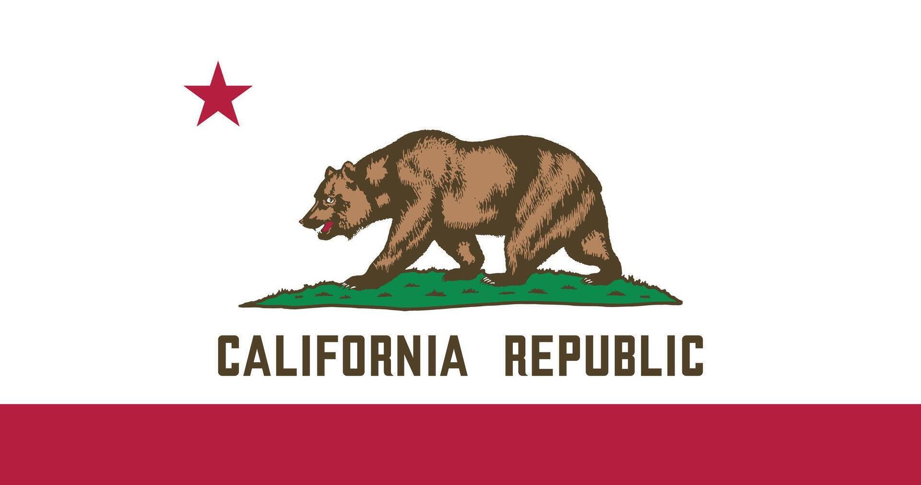 California 1909 Flag Illustration Premium Quality vector