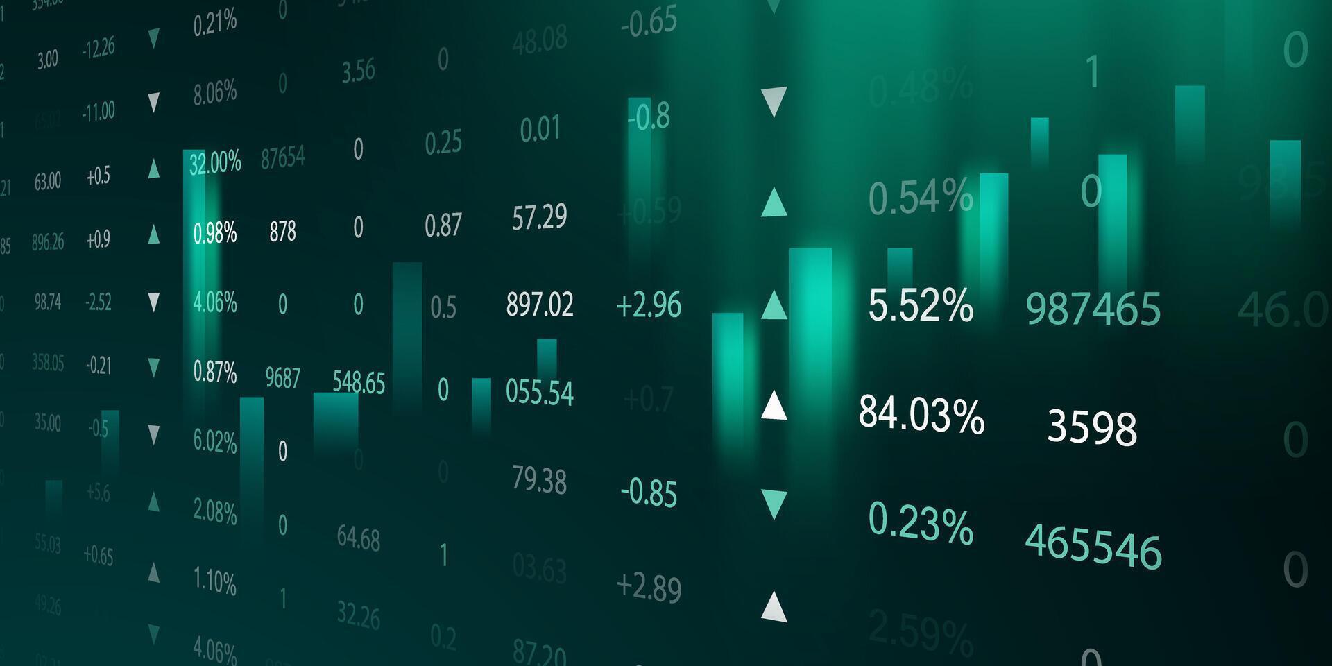 A green background with many different types of data vector