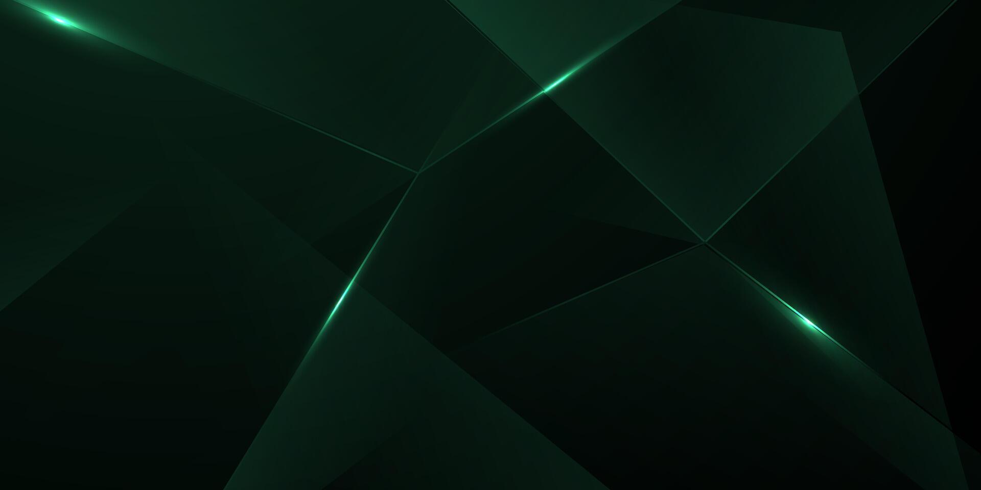 Green abstract background with a dark background vector