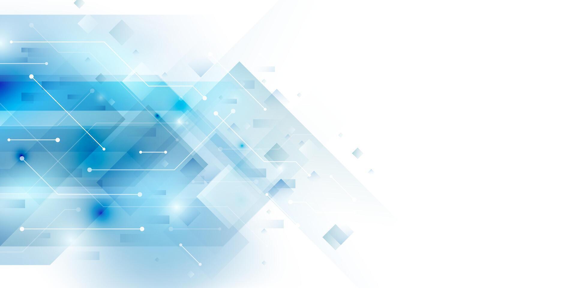 Abstract technology background with blue lines vector