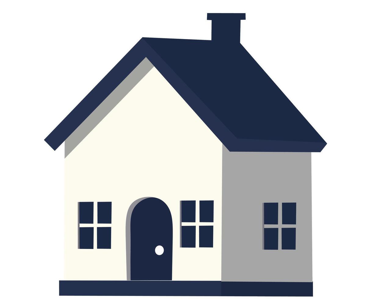 A simple and clean illustration of a miniature house, representing real estate, home ownership, or architectural design vector