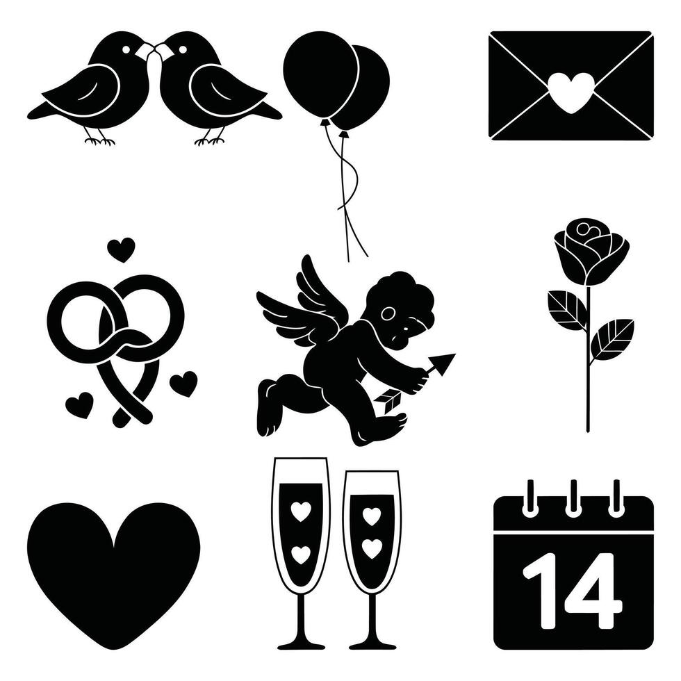 Valentine love them element vector