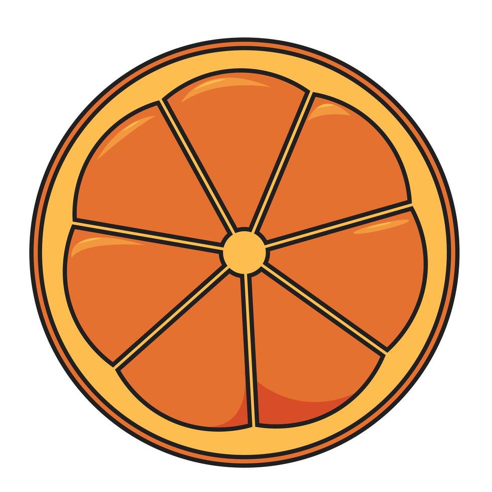 Orange slice icon illustration design vector