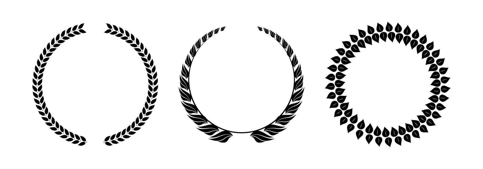 laurel wreath art design illustration on white background vector