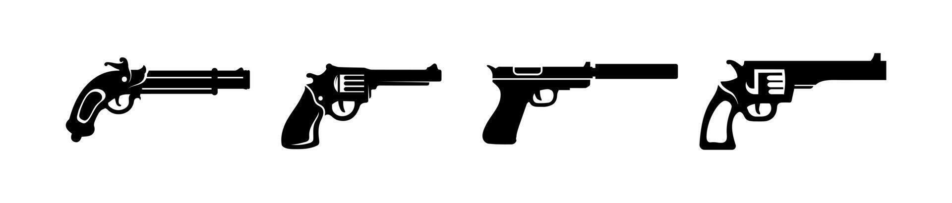 Gun logo and Army soldier sniper shot design illustration military shot revolver vector