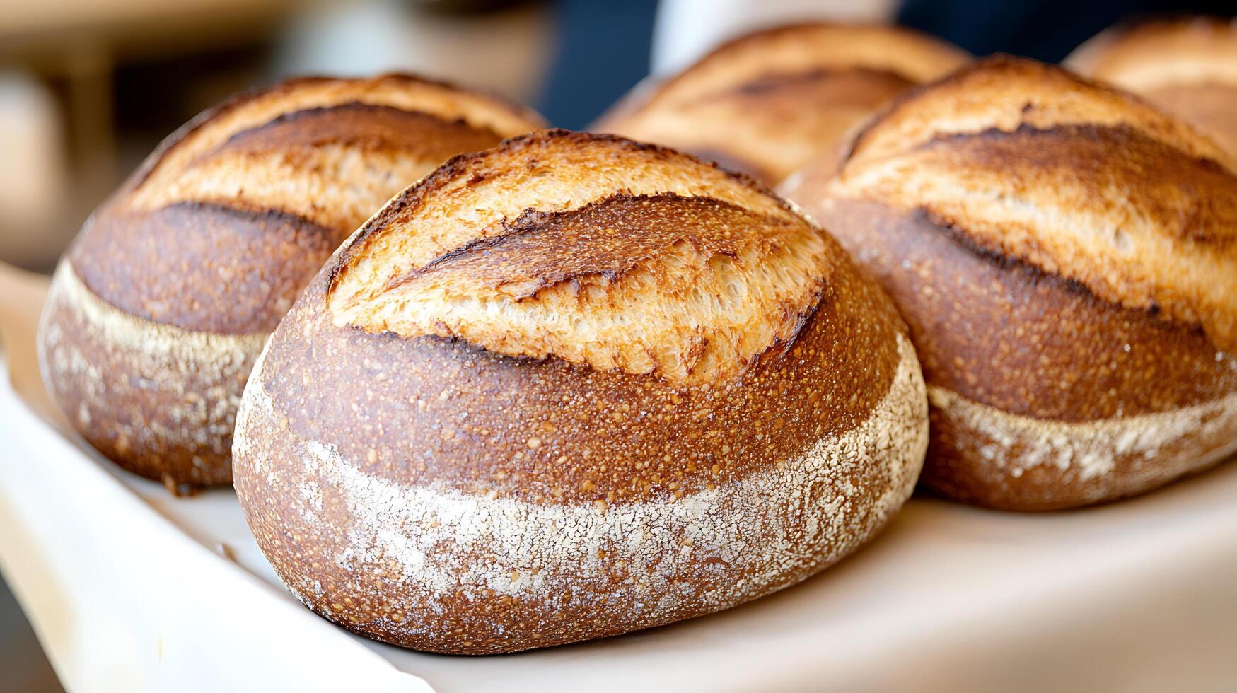 a tray of breads on a table photo