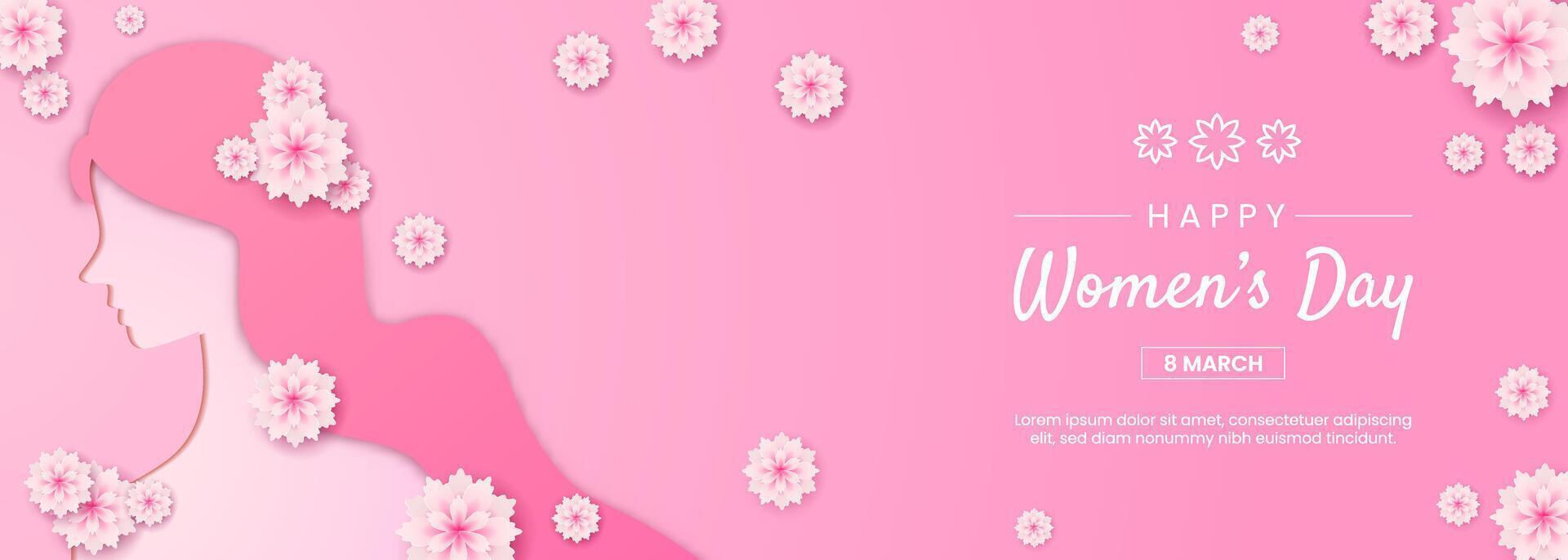 Happy International Womens Day 8 march suitable for banner. vector