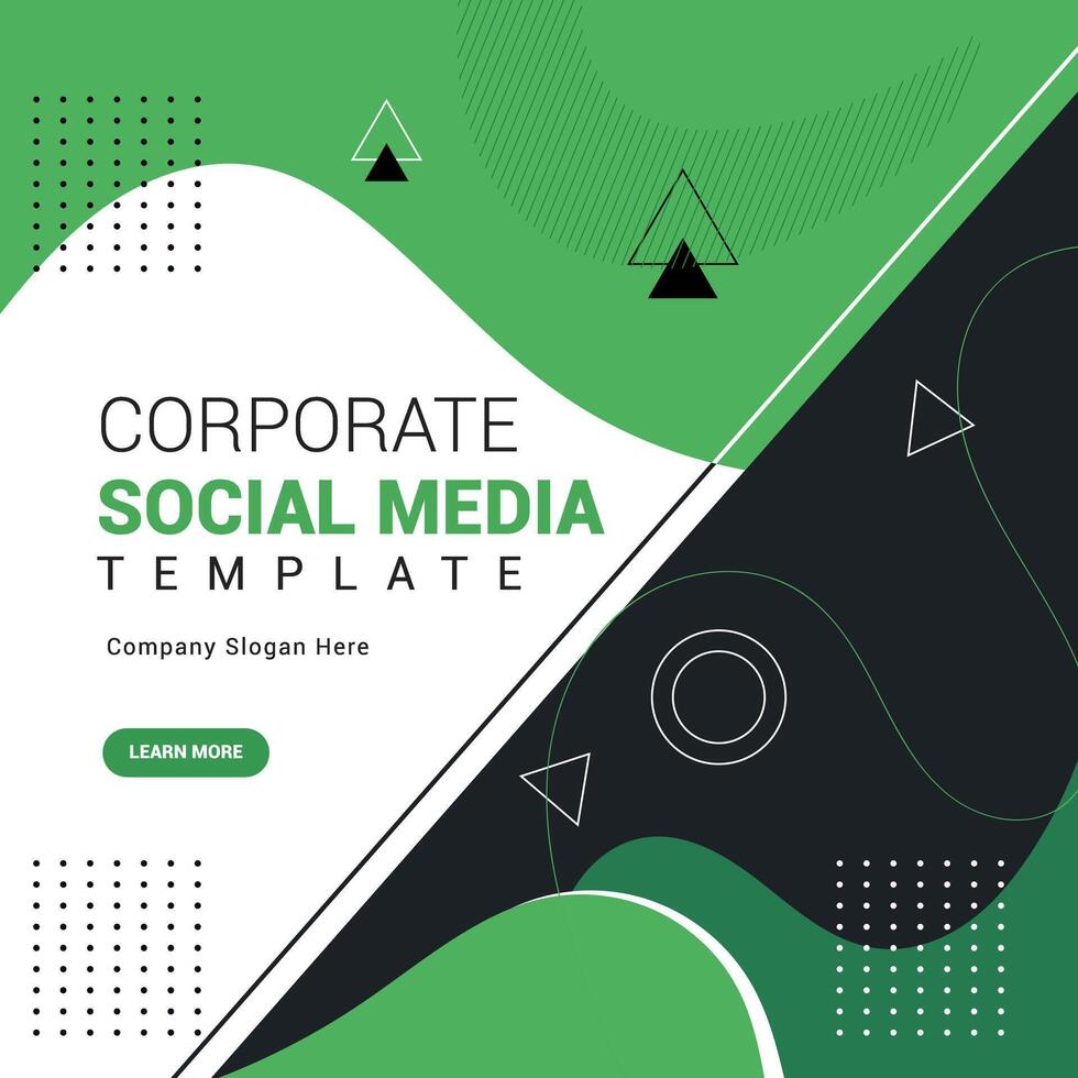 corporate social media template vector