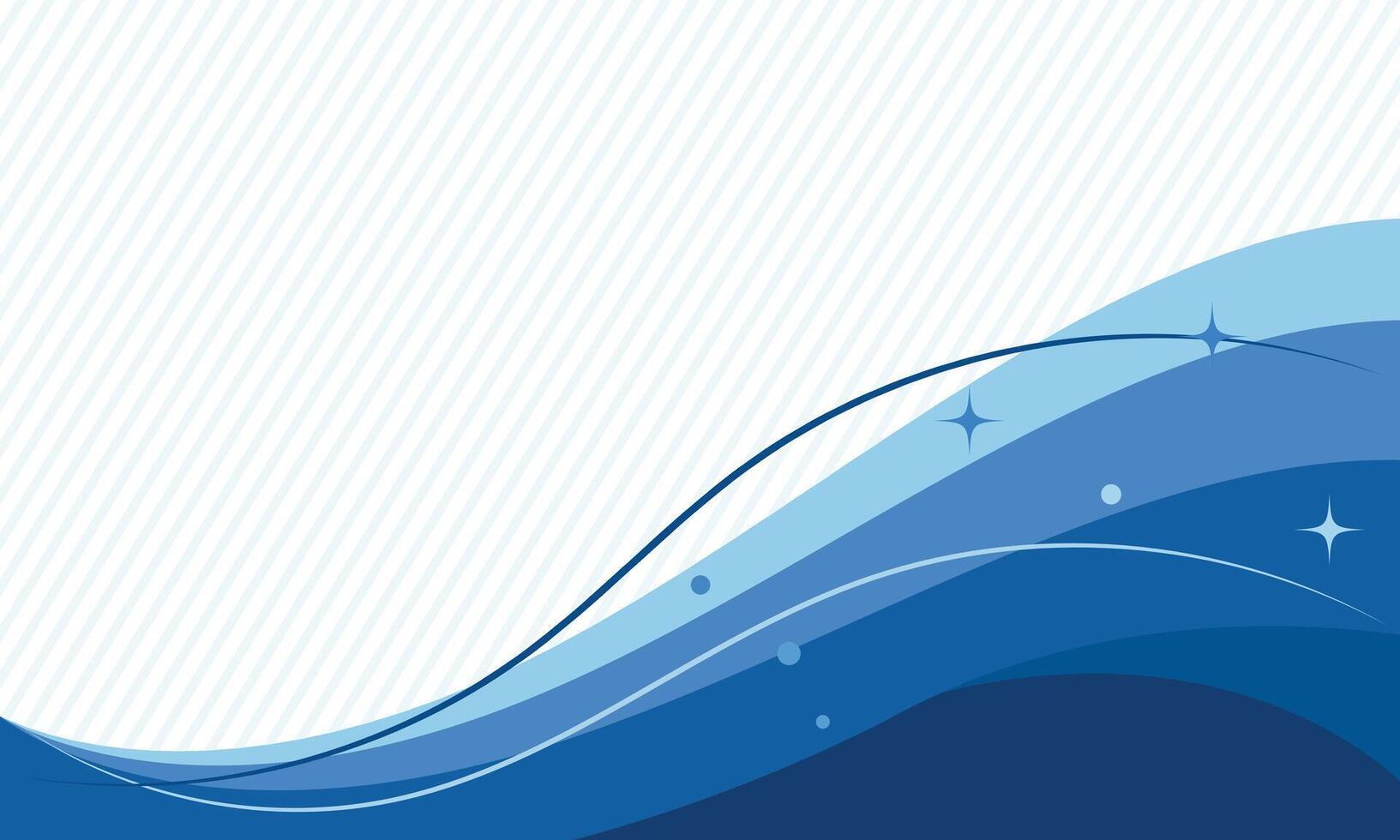a blue wave background with a white background vector