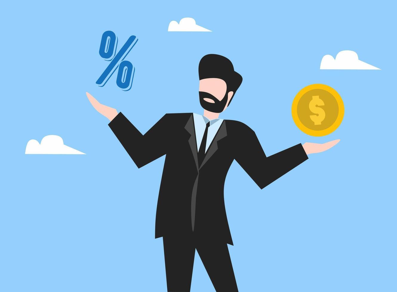 People tax rate business vector