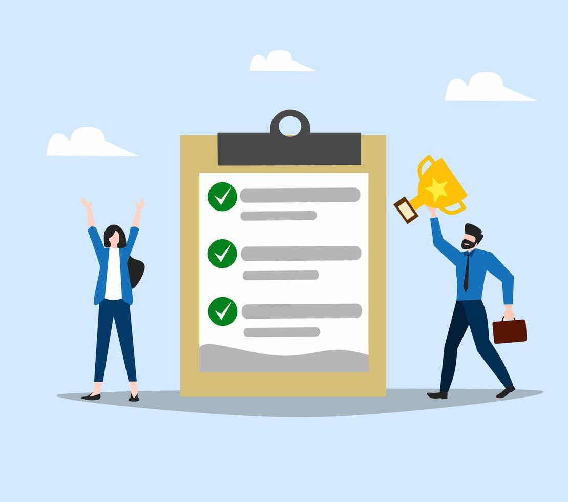 Achievement list business vector