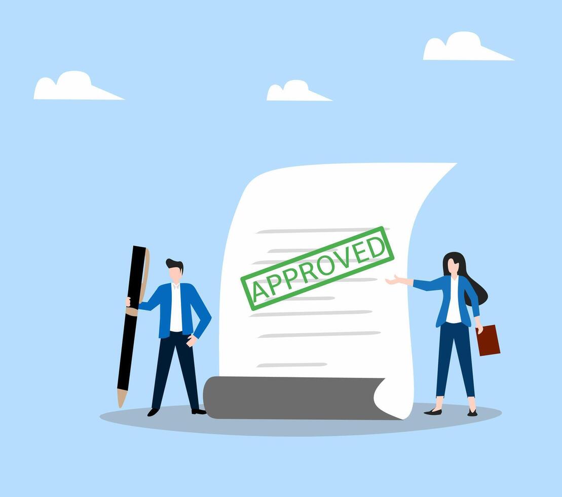 Approve busineaa registration vector