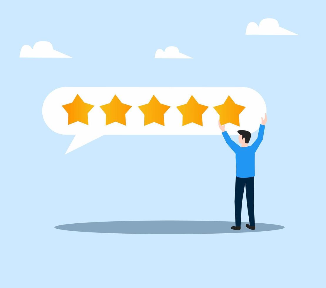 Five star rate business vector