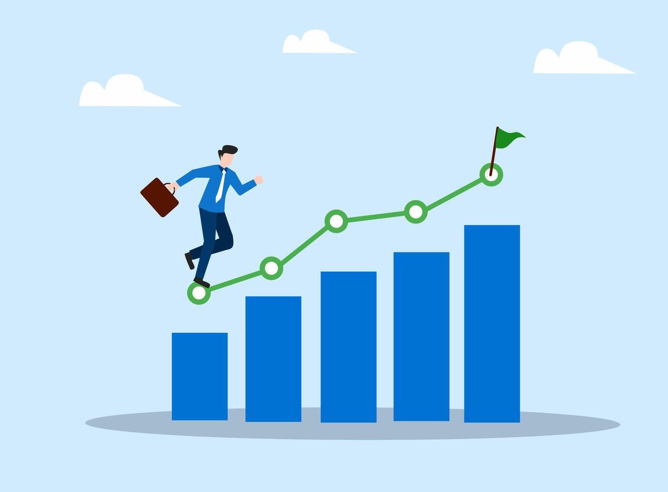 Business people progress vector