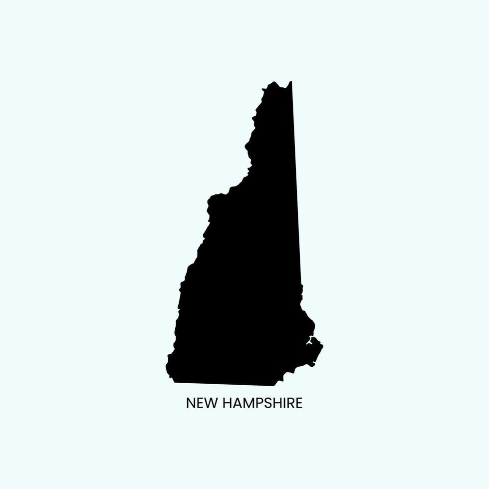 New Hampshire map illustration. vector