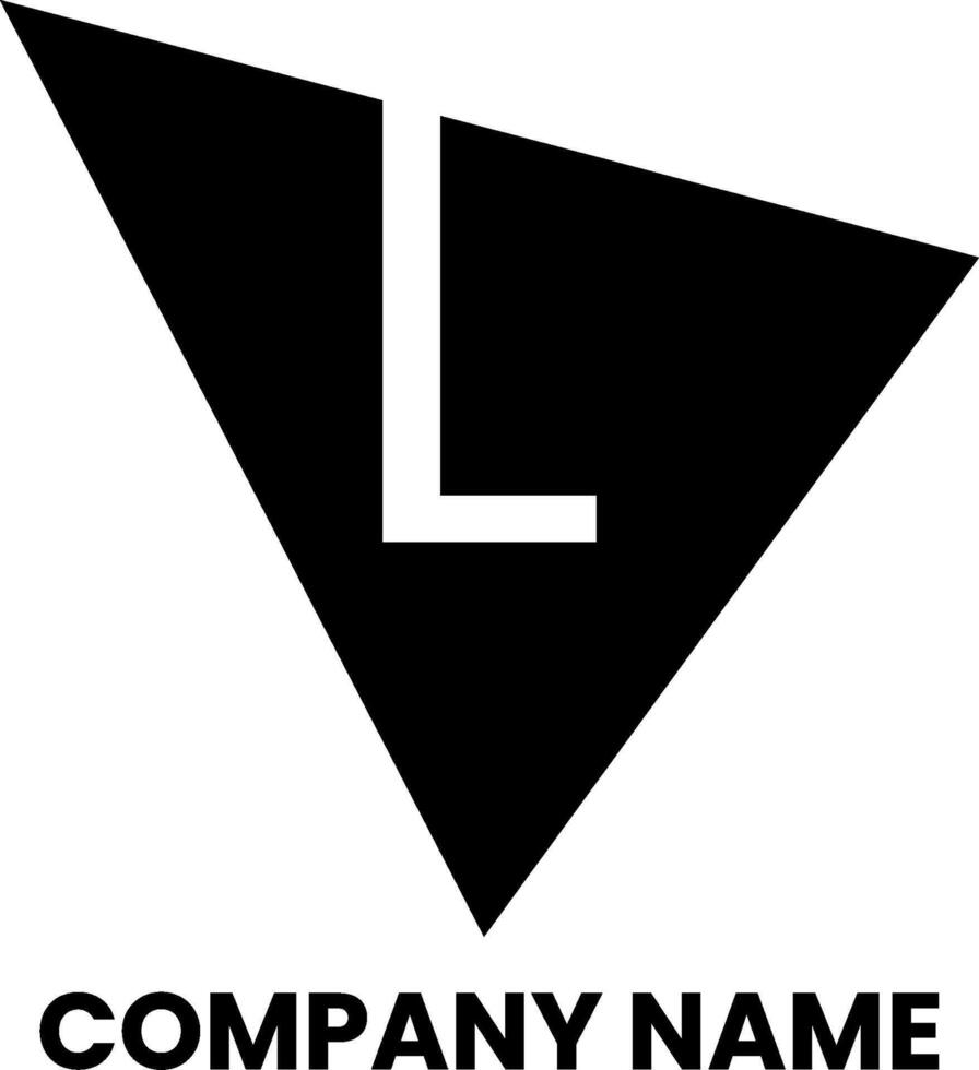 L triangle logo for company vector