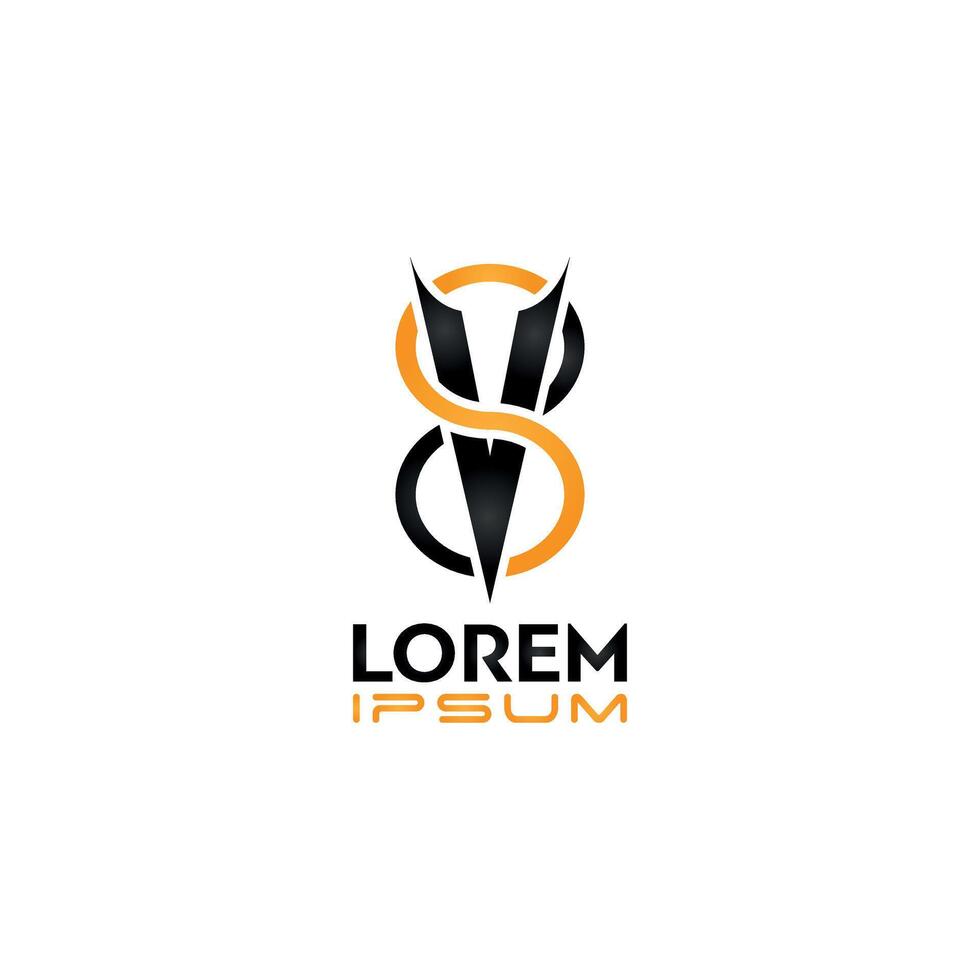 Modern Letter V and S Logo with Elegant Circular Design vector