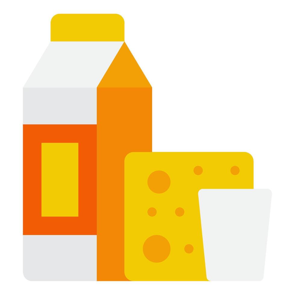 Dairy Products Milk Cheese and Yogurt vector