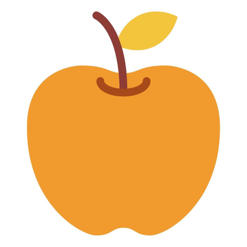 Minimalist Outline of an Apple Icon vector