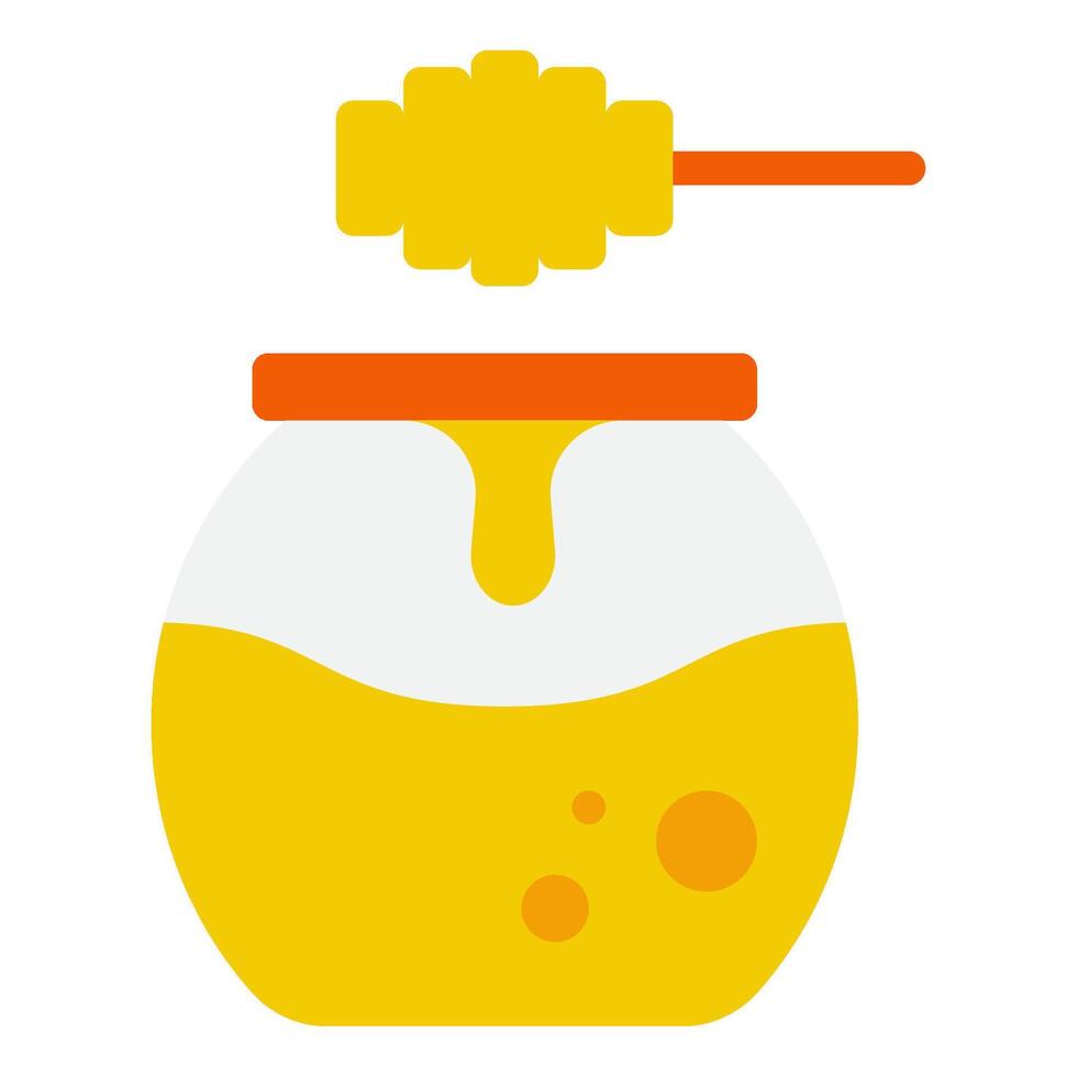 Stylized Honey Jar and Dipper Icon vector