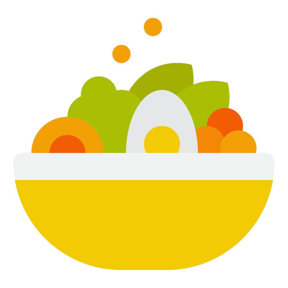 Colorful Salad Bowl with Fresh Ingredients vector