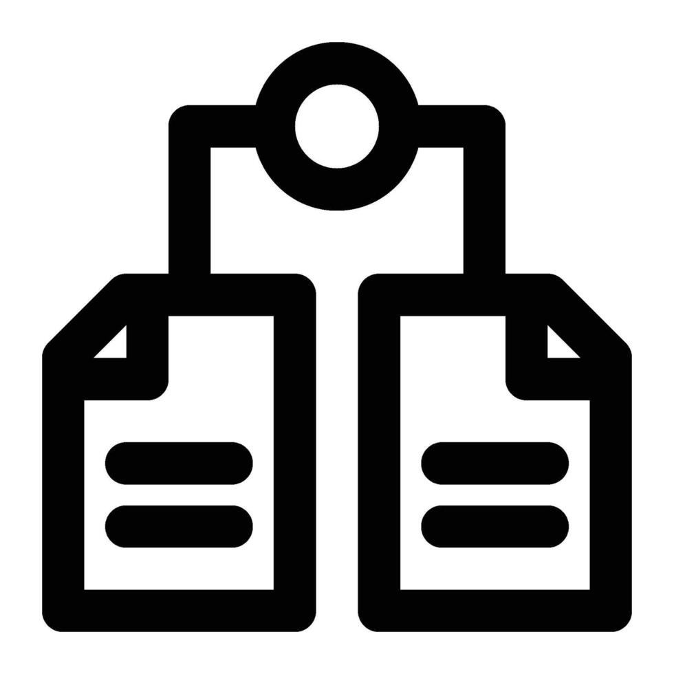 Data Integration, Relational Data Outline Icon vector