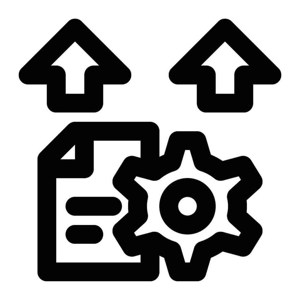 Data Load, Data Migration Outline Icon vector