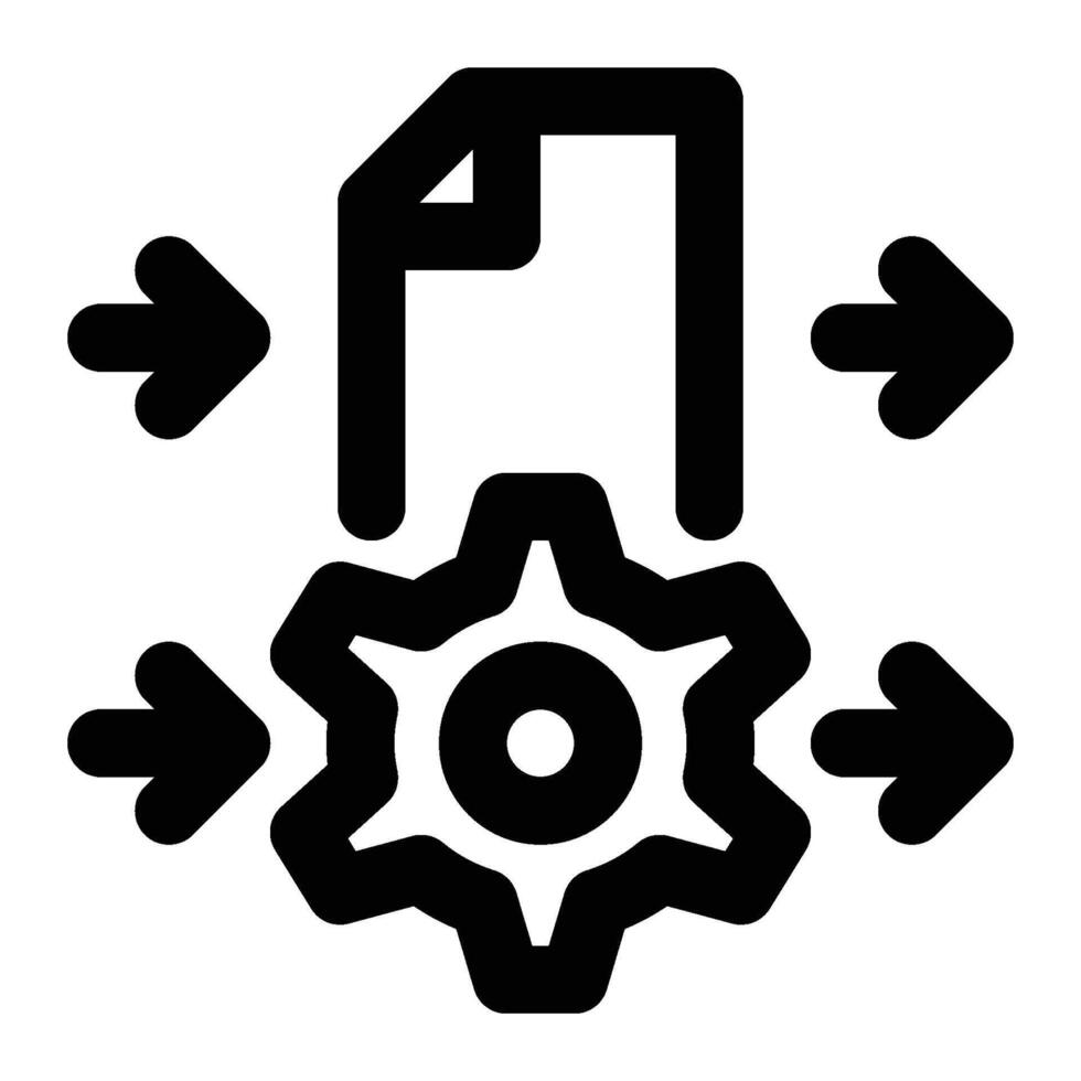 Stream Processing, Data Extraction Outline Icon vector