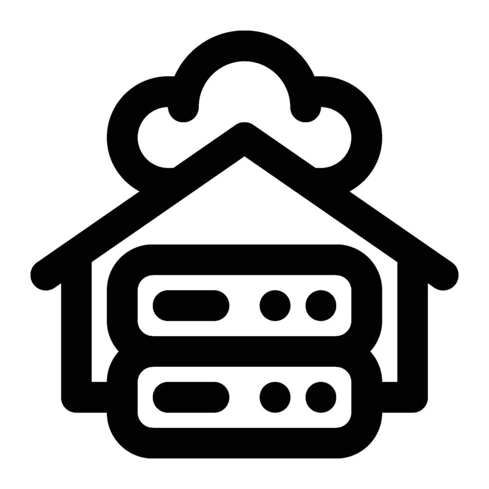 Cloud, Cloud Platform Outline Icon vector