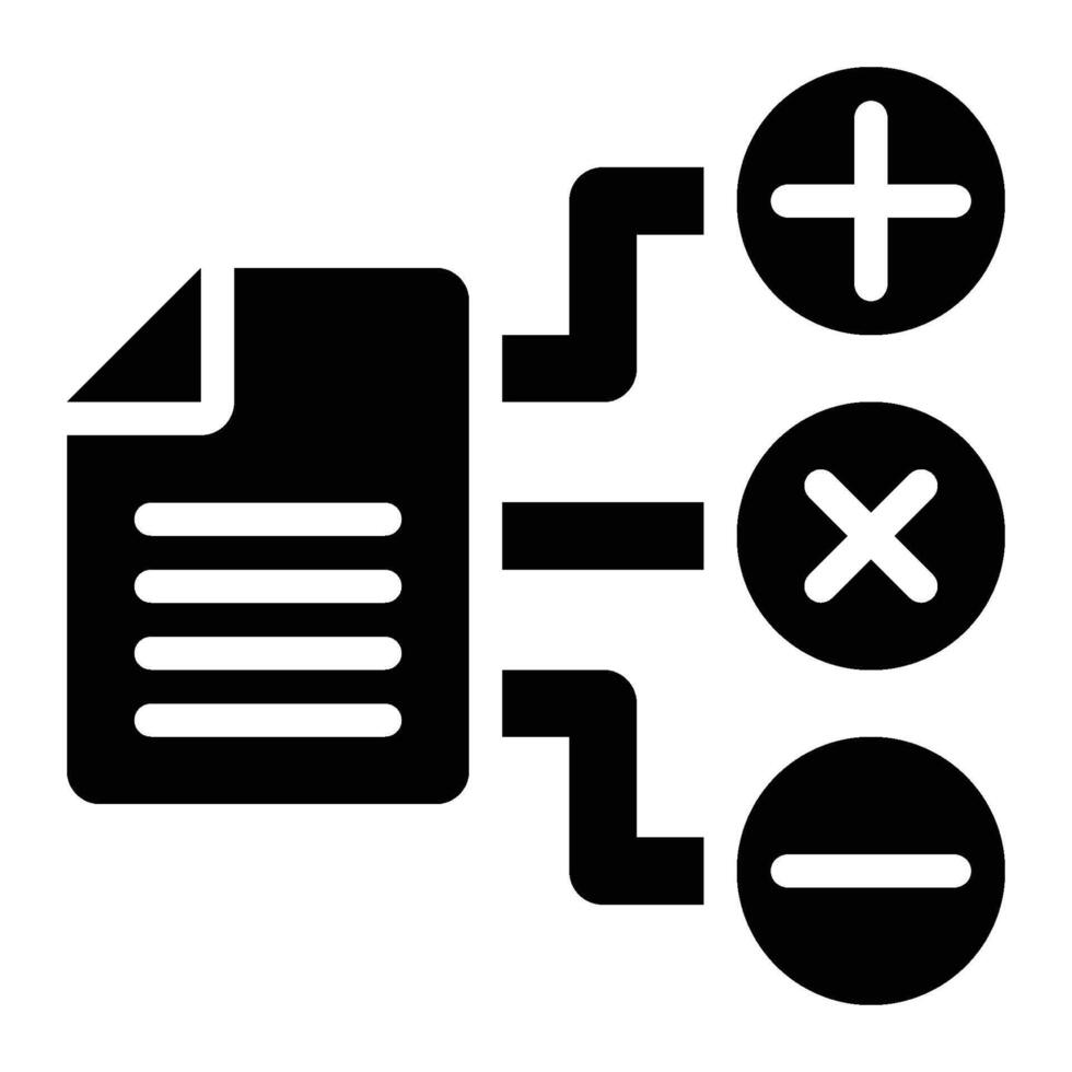 Data Computation, Statistics Glyph Solid Icon vector